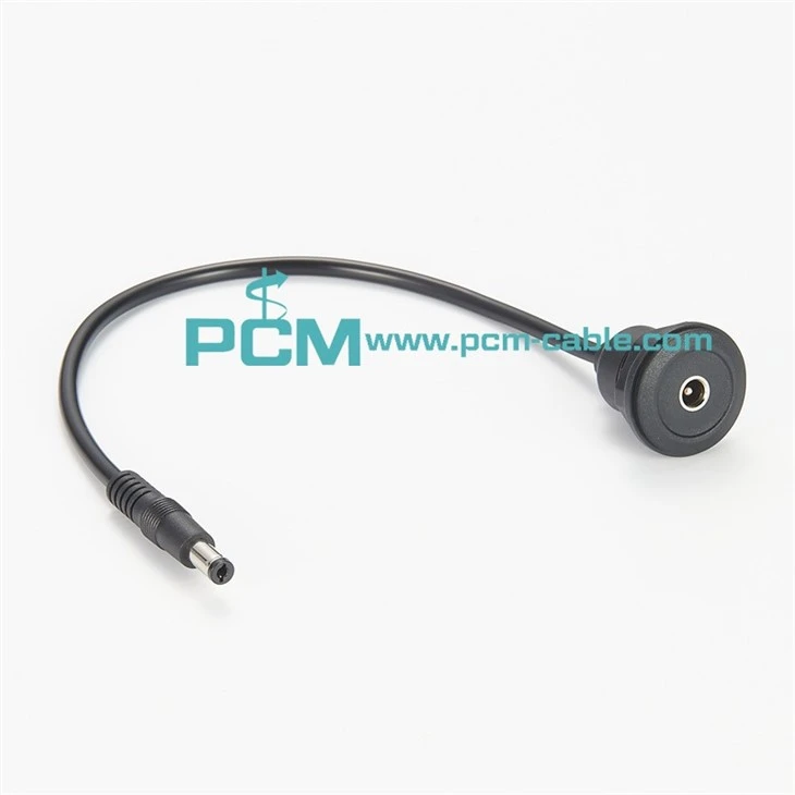 DC female panel mount cable