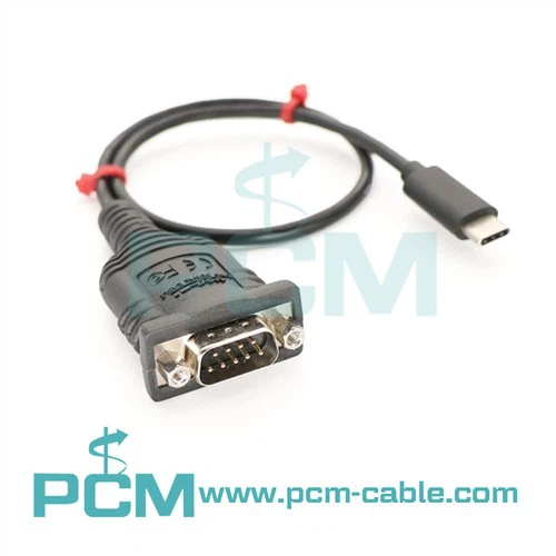 Кабель-адаптер USB C – RS232 Serial DB9 із шестигранними гайками та мікросхемою PL2303