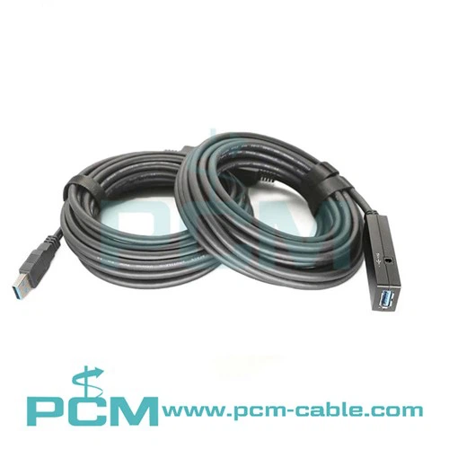 USB 3.0 Кабель-подовжувач активного ретранслятора між чоловіками та жінками Кабель USB-ретранслятора з 2 підсилювачами сигналу та джерелом живлення USB, з джерелом живлення постійного струму для жорсткого диска, ноутбука, принтера