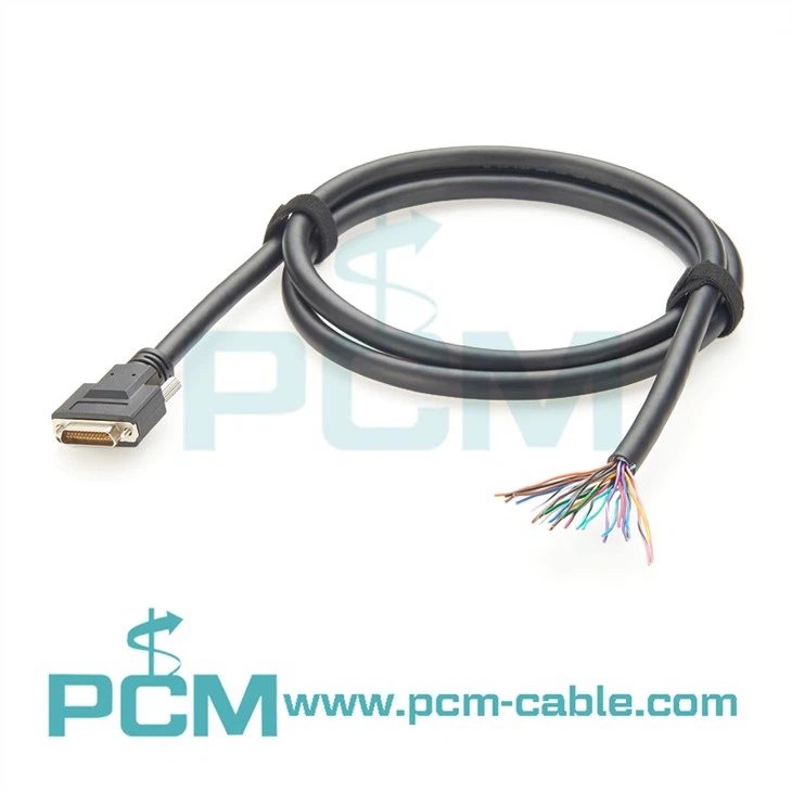 Cable Assembly, 25 Pin Micro-D Male to Unterminated with Cut Ends, 1m Long, Suitable for LXI DIO Trigger
