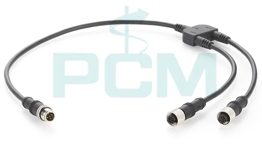 M12 A Code 5P Connector Y-Splitter Industrial Automation Sensor Cable M12 A Code 5P Connector Y-Splitter Industrial Automation Sensor Cable