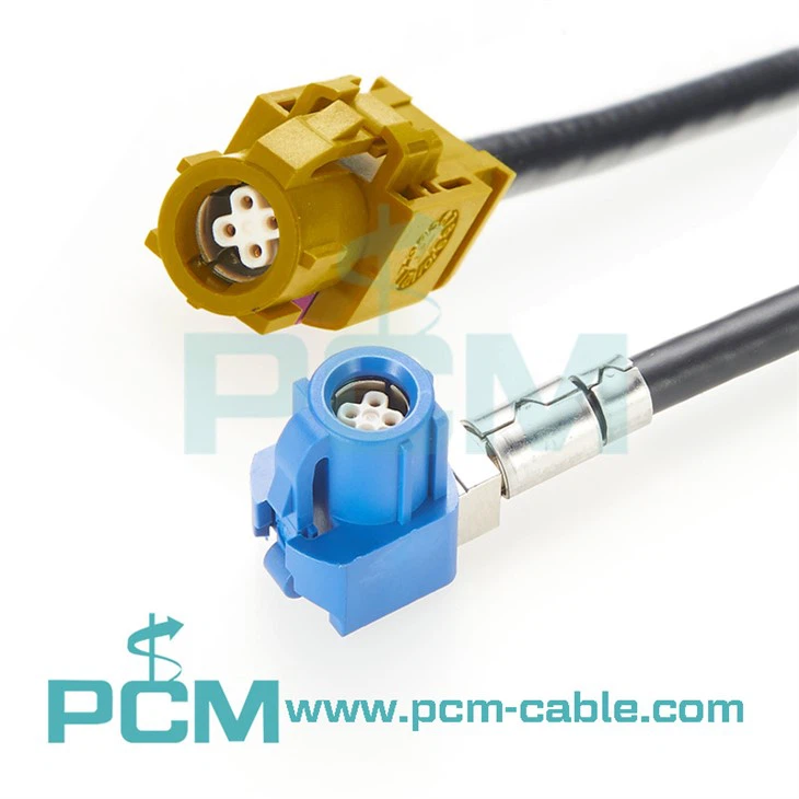 LVDS HSD Cable Assembly HSD Female To 90 Degree HSD Female RF Cable Assembly
