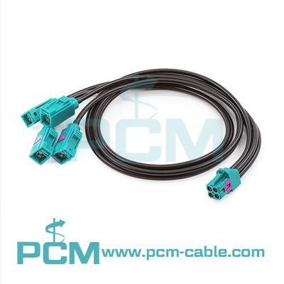 Gmsl 2 1- to -4 чоловічий до жіночого кабелю Fakra