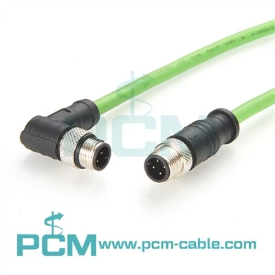 Правий кут M12 D - кодується кабель PROFINET